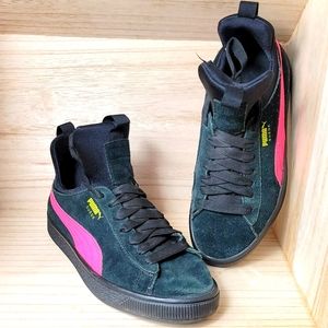 Puma Suede Black Pink Shoes